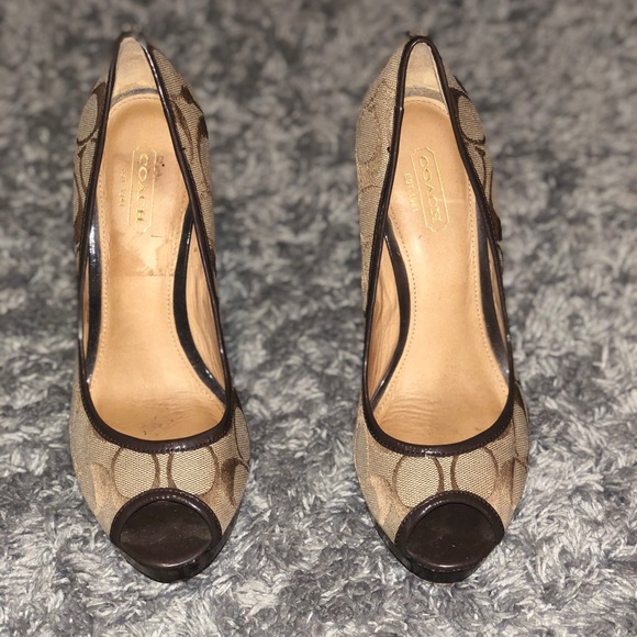 Coach Shoes - Coach PeepToe Heels